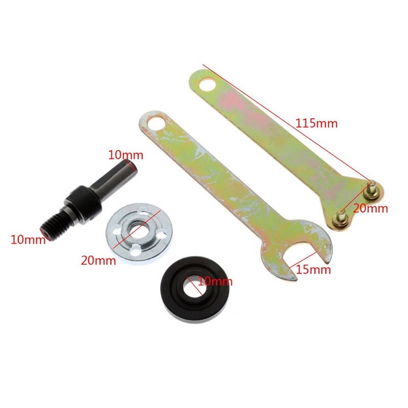 Bộ phụ kiện Trục 6 - 10mm chuyển đổi máy khoan thành máy cưa, cắt, mài...