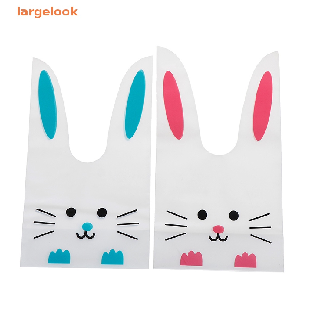 Set 50 Túi Nhựa Đựng Kẹo Hình Tai Thỏ Dễ Thương