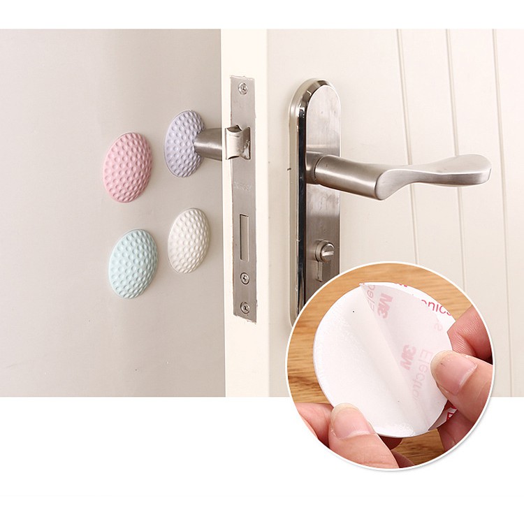 Miếng chặn cửa dán tường KOLANO silicon giảm ồn chống va đập tay nắm cửa an toàn cho bé ngon giấc HG-001031