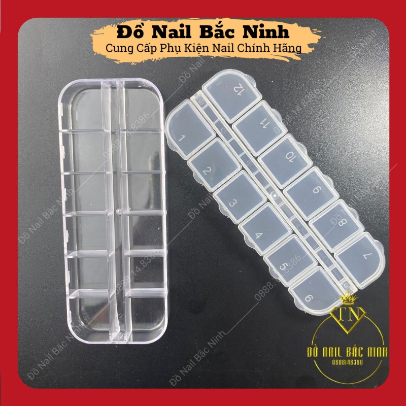 Khay Đựng Đá Nail , Khay 12 Ô Chia Đá Làm Móng