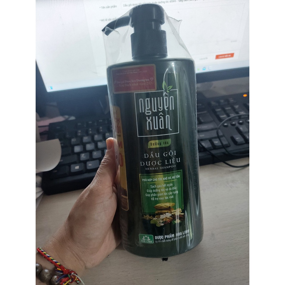 Dầu gội dược liệu Nguyên Xuân dưỡng tóc 350ml/450ml/600ml - Tặng thêm 35ML/50ml/60ml giá không đổi