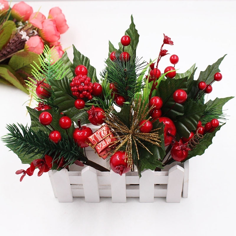 Set 2 nhánh quả cherry giả dùng trang trí tiệc xinh xắn