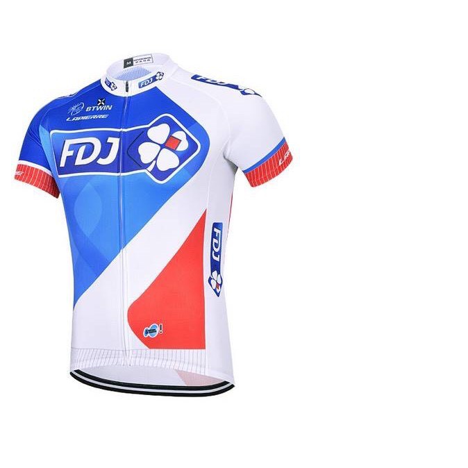 Áo đạp xe áo đi xe đạp nam nữ ngắn tay FDJ