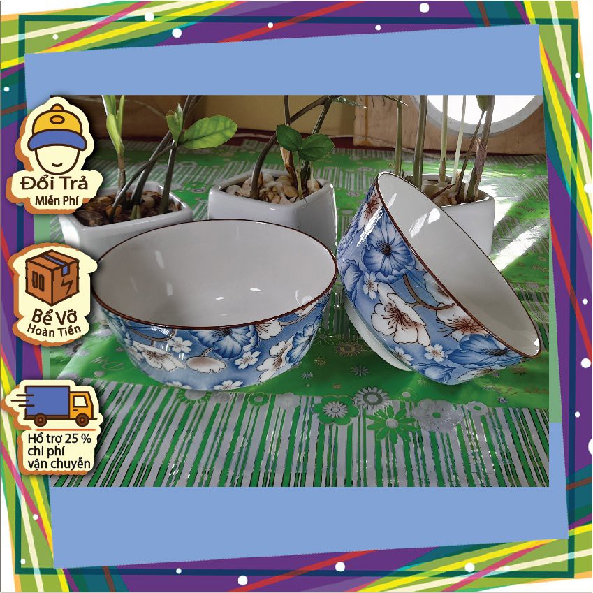 Tô Sứ Châu Âu Bát Bảo Đk 18 cm,  4D02 Sản phẩm sứ cao cấp, Bền, đẹp, rẻ, Since_1977
