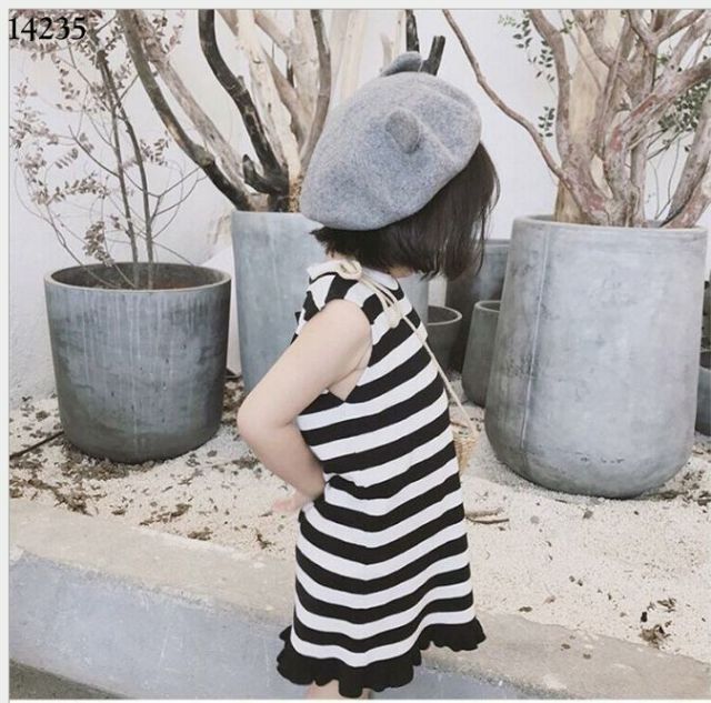 Váy thun xuất Hàn cực xinh cho bé gái