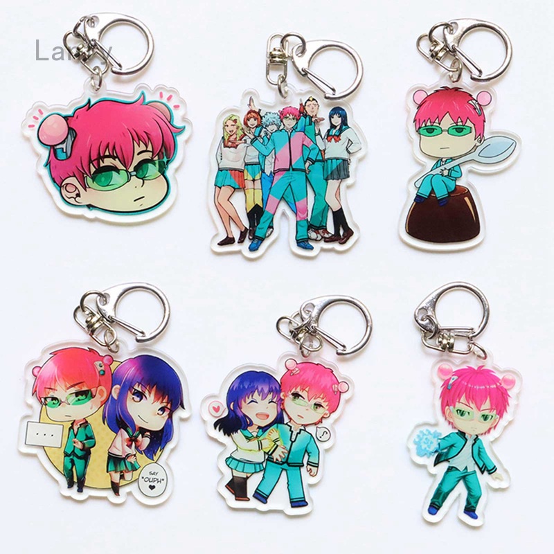 Móc Khóa Nhựa Acrylic Họa Tiết Hoạt Hình Anime The Disastrous Life Of Saiki K. Saiki Kusuo
