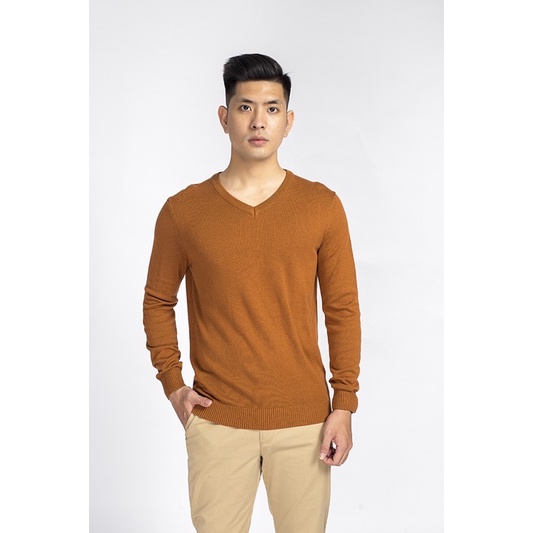 Áo Len Nam Cổ Tim Kwin Kwo002w8 Regular Màu Nâu có S/M/L