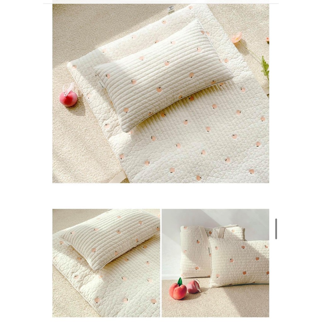 Thảm Nằm cotton organic thêu Quilting 𝗗𝗼𝘁 𝘁𝗼 𝗗𝗼𝘁 Hàn Quốc