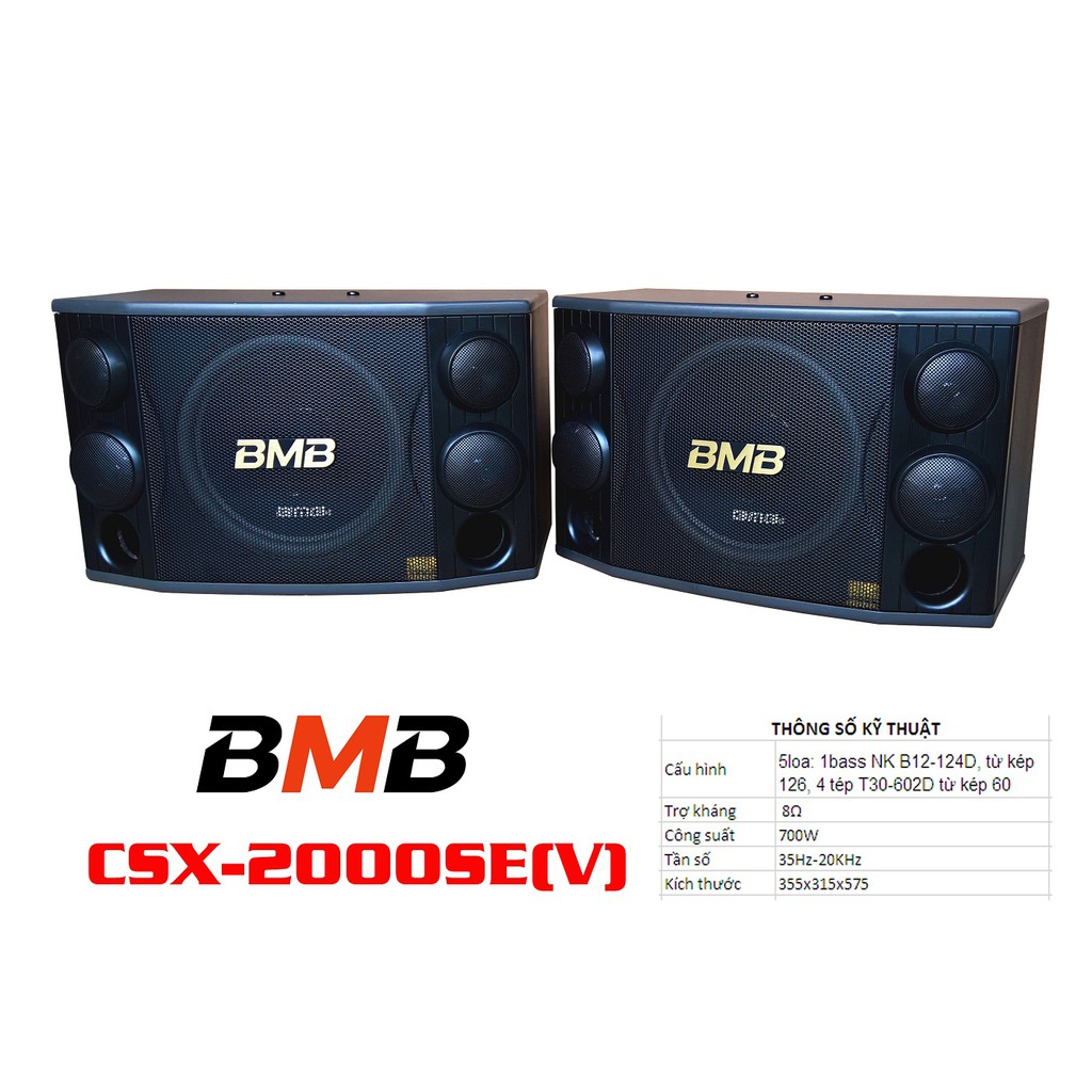 Loa karaoke CSX-2000SE, bass 30, hàng cao cấp, bảo hành 12 tháng