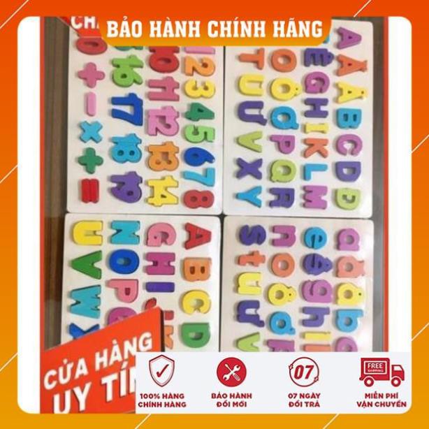 Combo bảng chữ cái  tiếng anh và bảng số cho bé