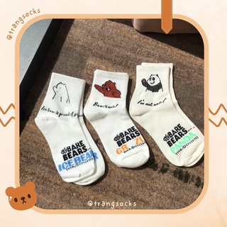 Tất cao cổ in hình 3 chú gấu We Bare Bears