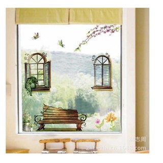 Decal dán tường trang trí gia đình: Cửa sổ khung trời GN150