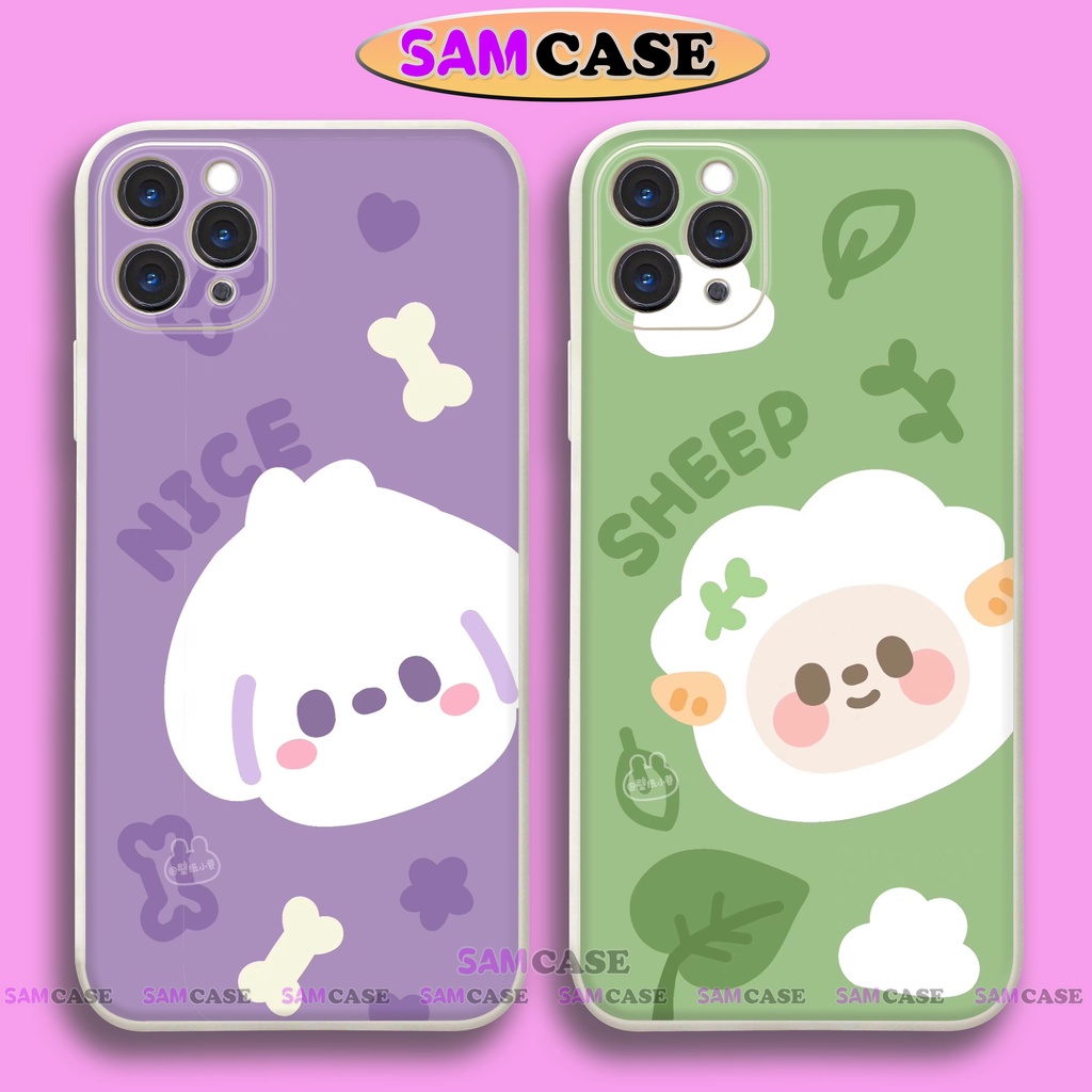 Ốp lưng iPhone cặp đôi hoạt hình cute dễ thương đẹp cạnh viền vuông cho ip 6/6s/7/8/X/XS/XR/11/12/13/14 Pro Plus Max