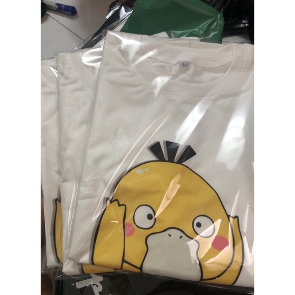 Áo thun vịt vàng Áo phông Psyduck hot trend Thun cotton dày dặn