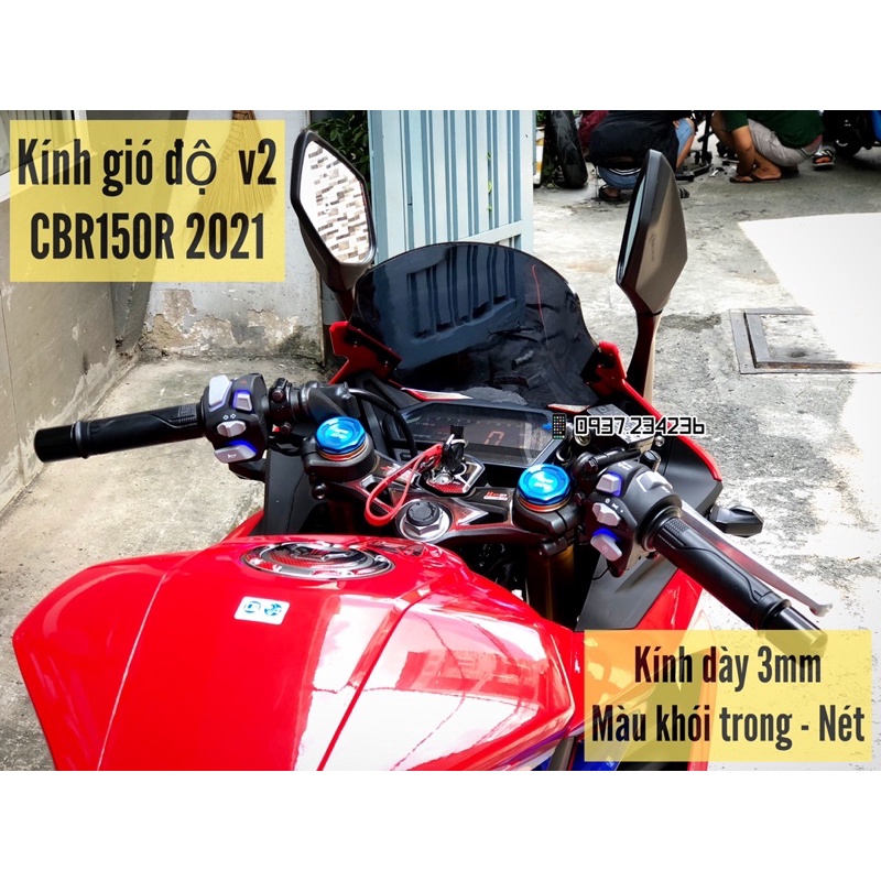 Kính Gió Độ CBR150 2021 mẫu 2 siêu đẹp - CBR150R2021 kính chắn gió độ