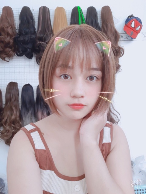 Tóc giả cúp tomboy🥰freeship 50k🥰 78 dễ thương cao cấp- tặng lưới chùm tóc