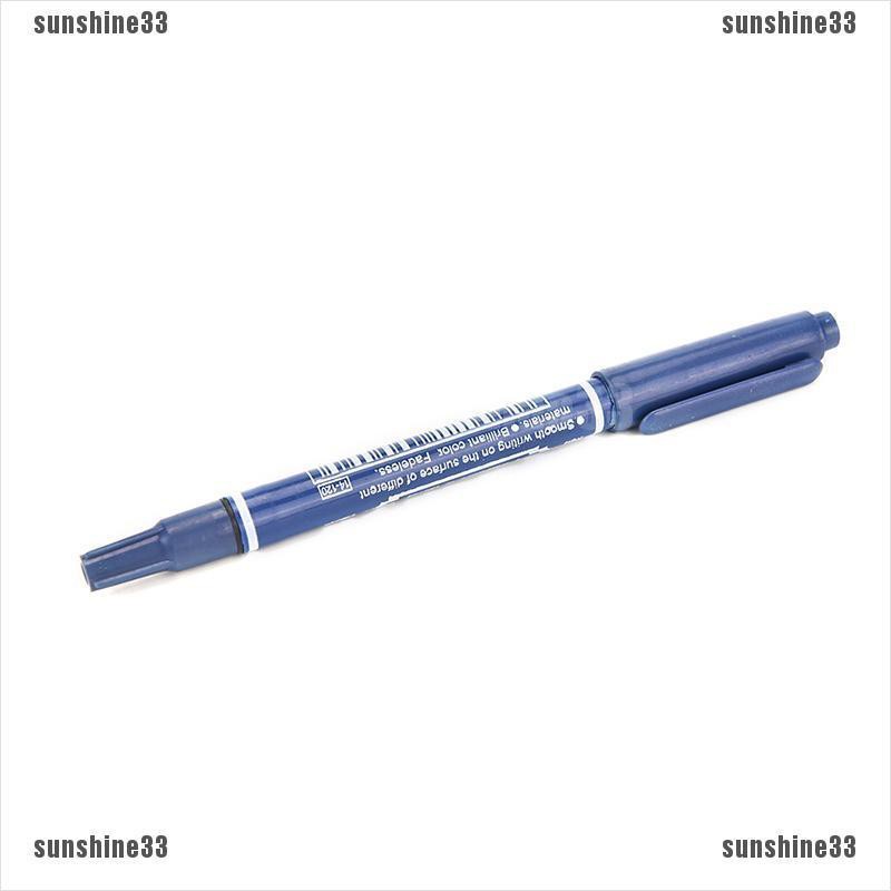 【COD•suns】Permanent Marker Pen Twin Tips Doubled Headed Hook Line For CD DVD M