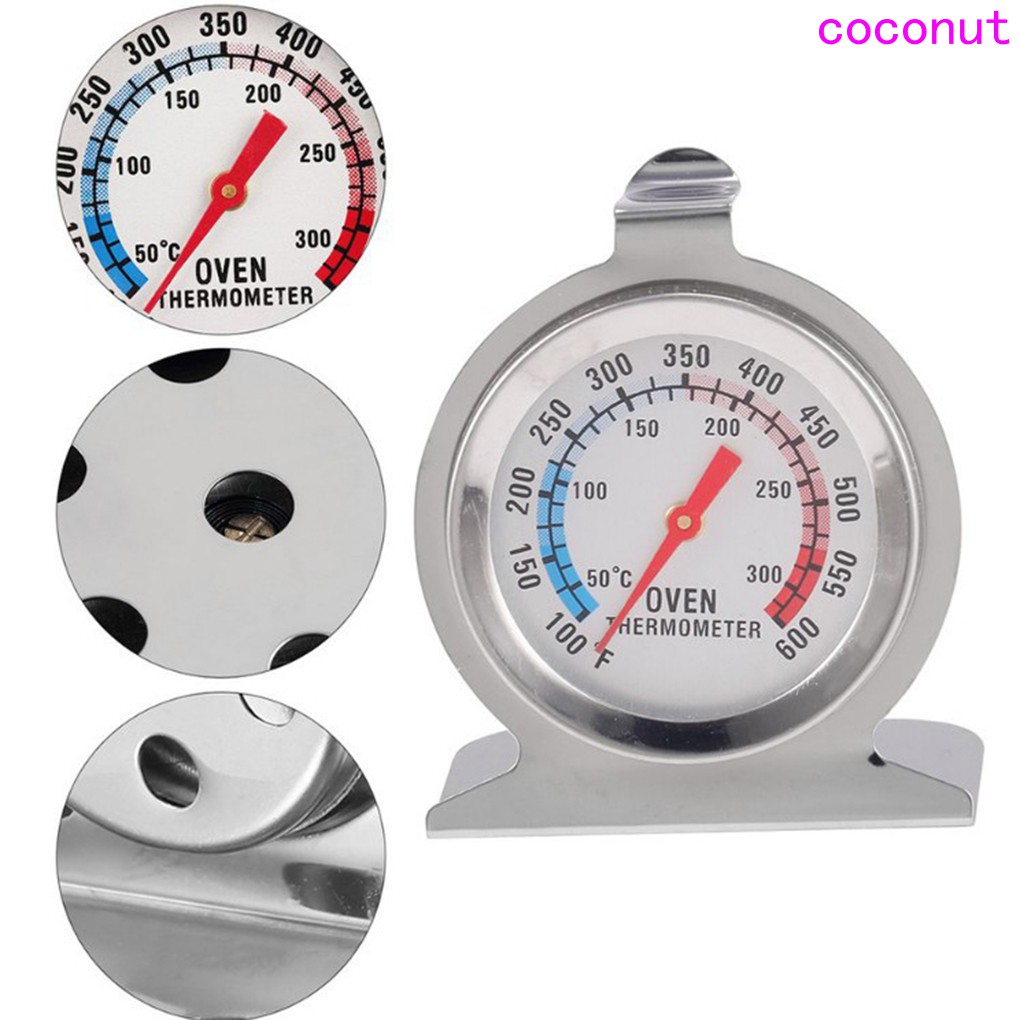 Food Meat Grill Stand Up Dial Oven Thermometer Stainless Steel Kitchen Baking Temperature Meter Tester