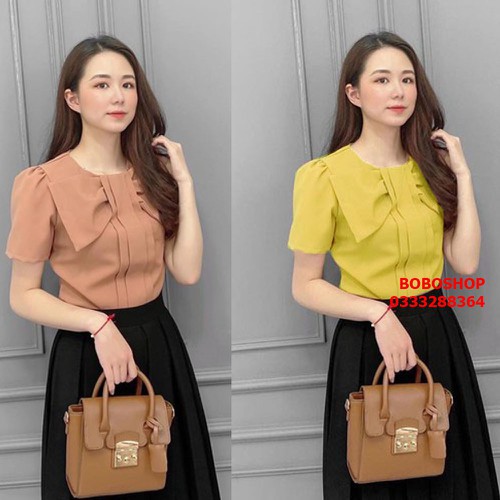 ÁO KIỂU PHỐI NƠ SIÊU XINH💖FREESHIP💖
