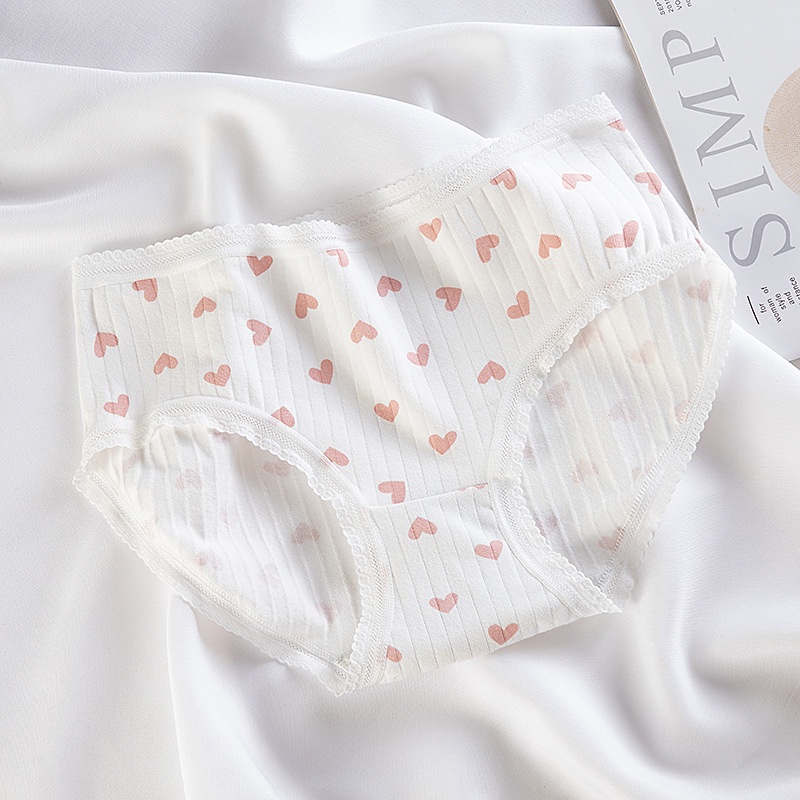 Quần lót cotton nữ viền ren đáy quần cotton thoáng mát thấm hút ẩm tốt tạo thoải mái khi mặc họa tiết dễ thương NORICHIP