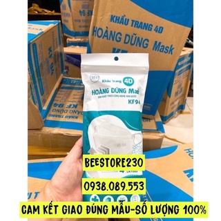 Thùng 300 cái khẩu trang hiệu hoàng dũng mask 4d kf94 hàng nội địa