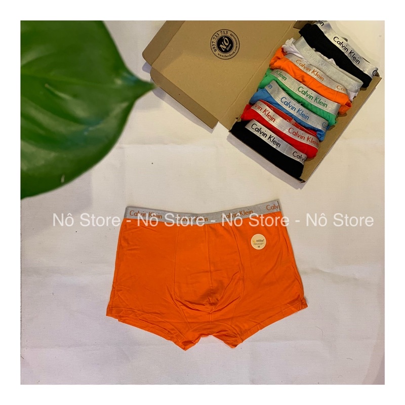 Boxer quần lót nam sịp đùi viền bạc vải cotton nhiều màu sexy Nô Store