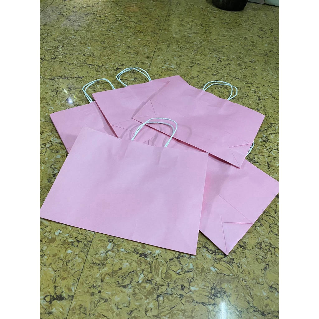 Túi giấy Hồng xinh yêu dùng đựng đồ cho shop