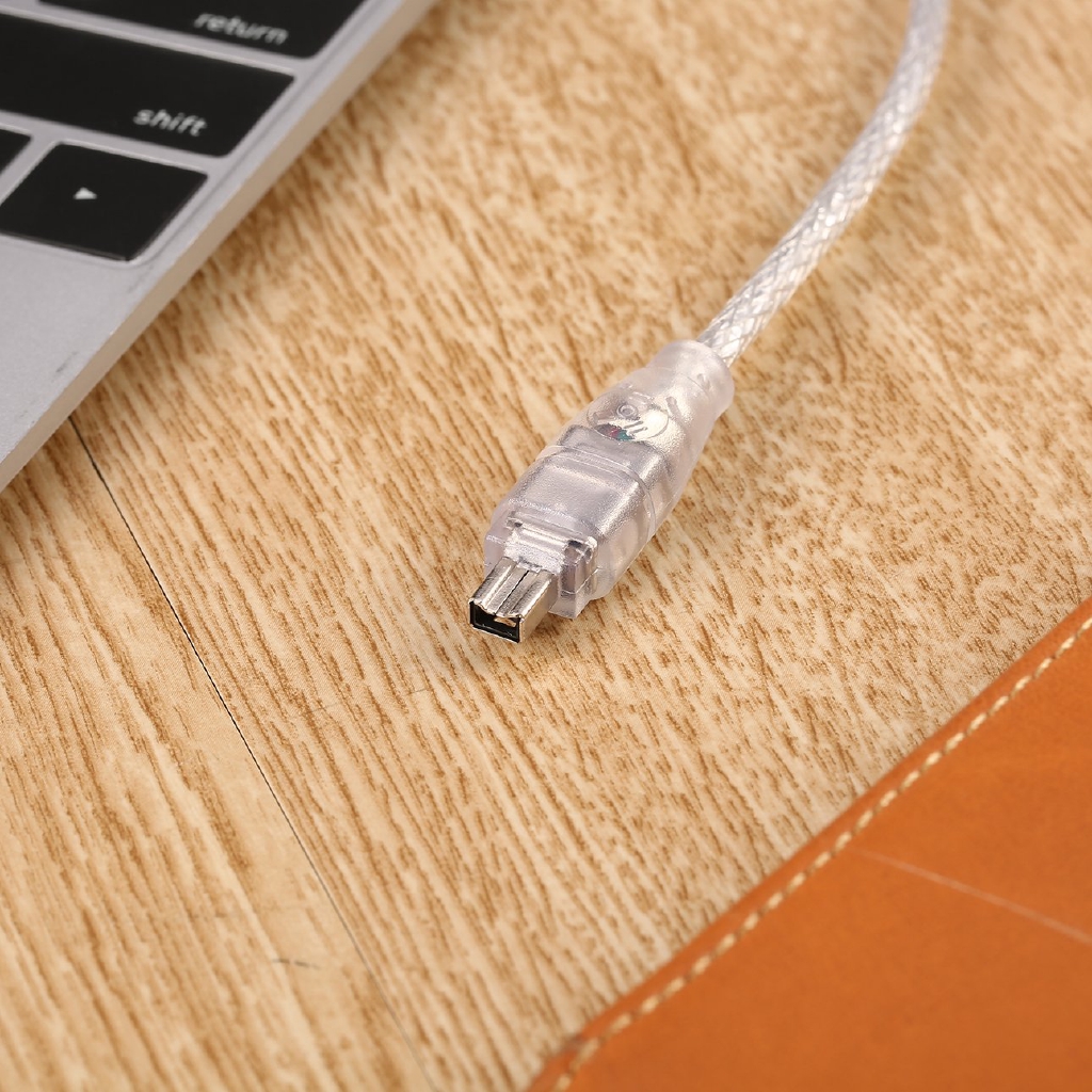 E 1.2m USB 2.0 Male To Firewire iEEE 1394 4 Pin Male iLink Adapter Cable