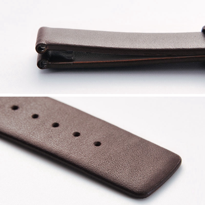 Watchband Leather Black Dark brown Watch Band 16mm 18mm 20mm 22mm 24mm Replacement Strap Polished Pin Buckle