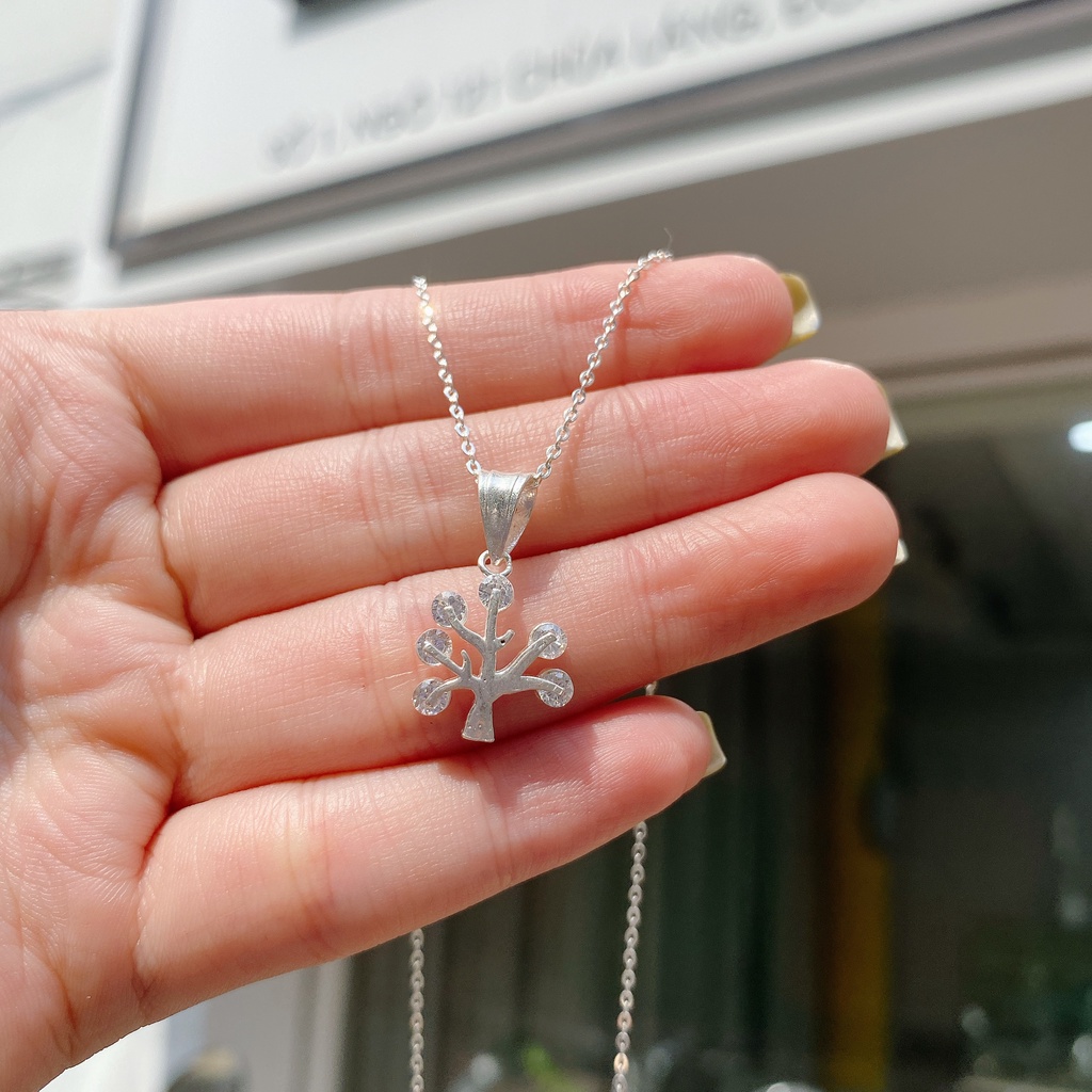 Dây Chuyền Bạc Ta Cao Cấp CaoBac Silver Thiết Kế Hình Cây Lạ Mắt, Độc Đáo Tinh Tế Dành Tặng Riêng Cho Bạn Gái