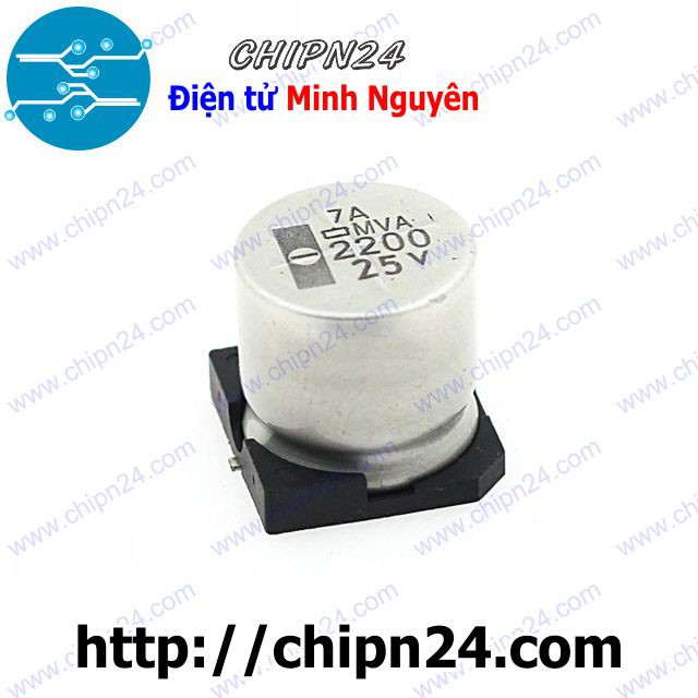 [1 CON] Tụ nhôm 2200uF 25V 16x16.5mm [SMD Dán]