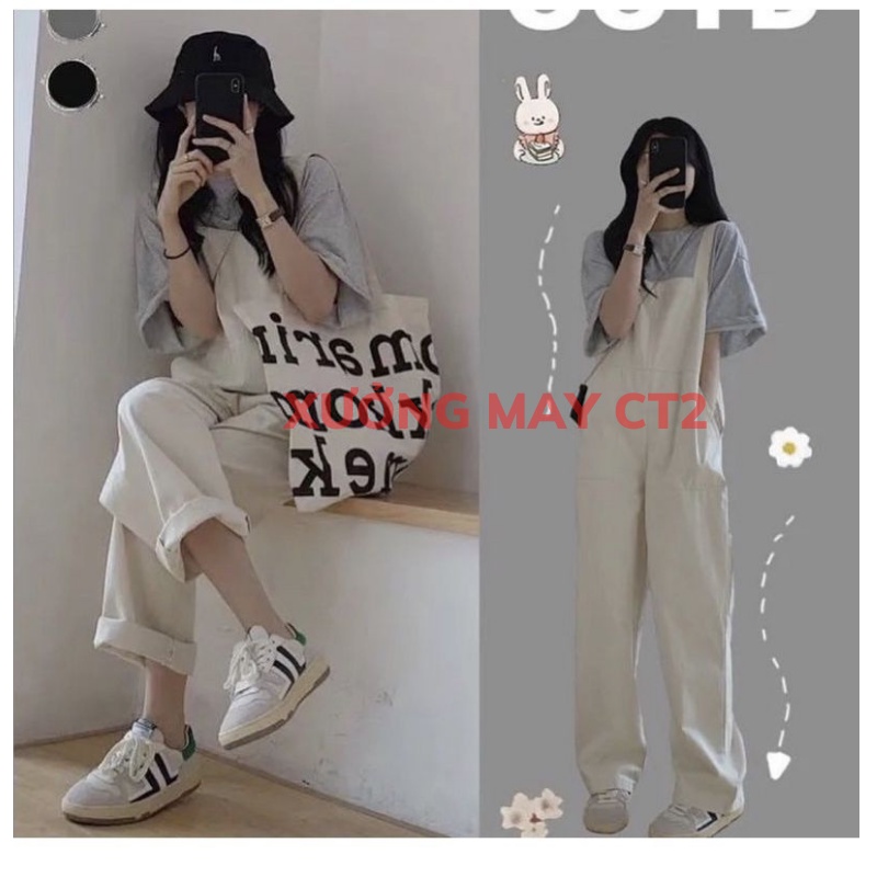 Quần Yếm kaki nam nữ,Quần Yếm Unisex 2 túi ngực form thụng phong cách Ulzzang trẻ trung, kiểu dáng baggy suông XƯỞNGMAYT