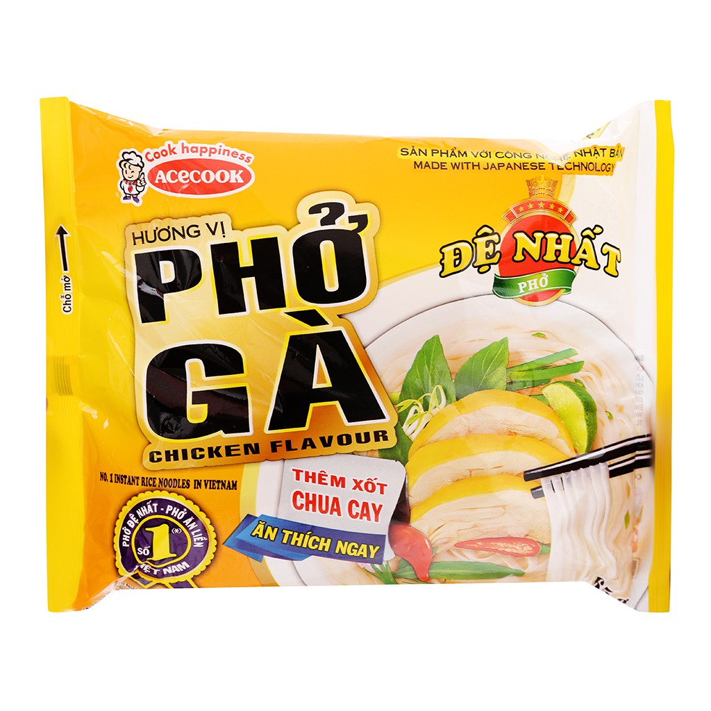 Phở nghêu / bò / gà / gà lá chanh Đệ Nhất Acecook gói 65g