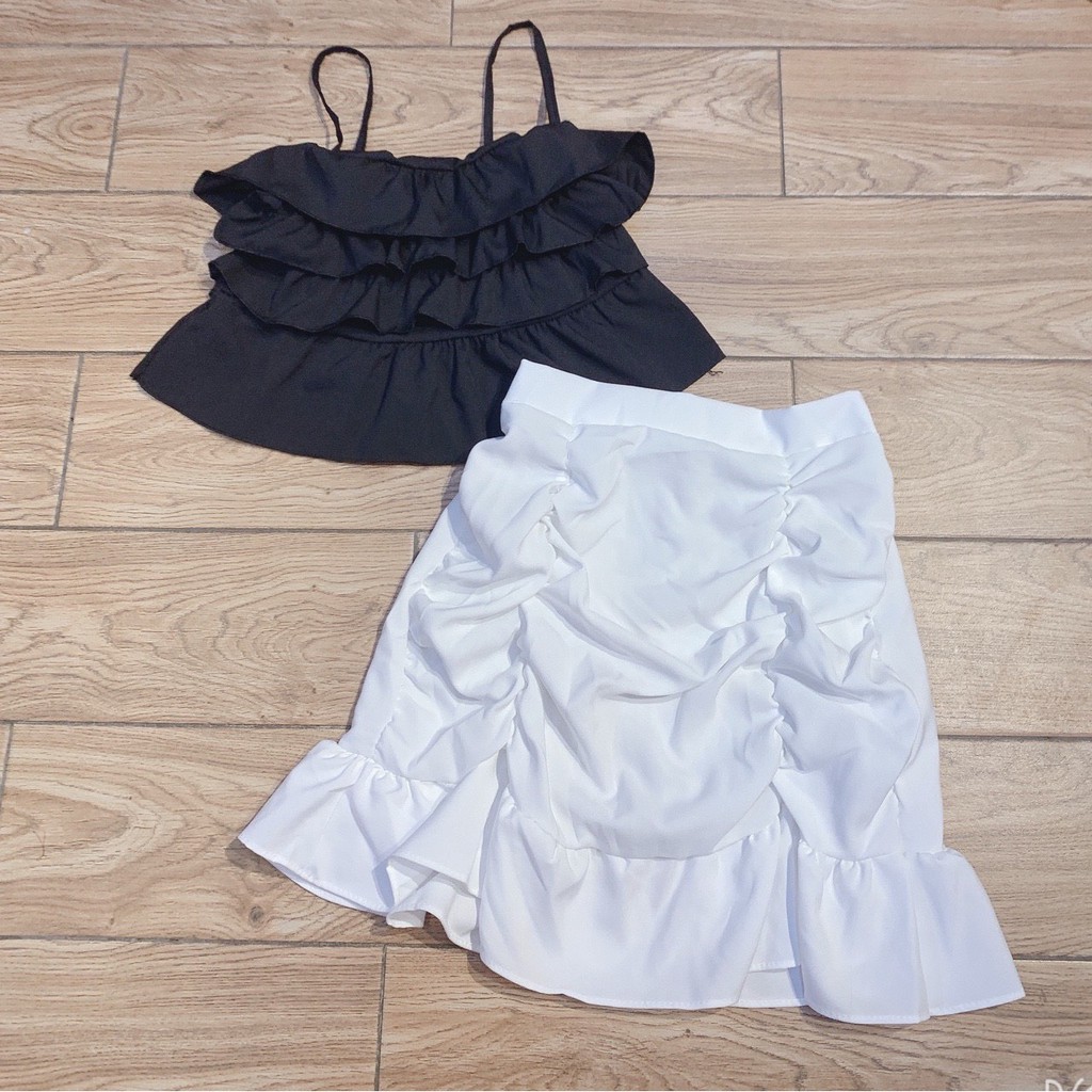 [Mã FAMAYWA giảm 10K đơn 50K] Chân váy đuôi cá ngắn nhún nhẹ siêu xinh | BigBuy360 - bigbuy360.vn