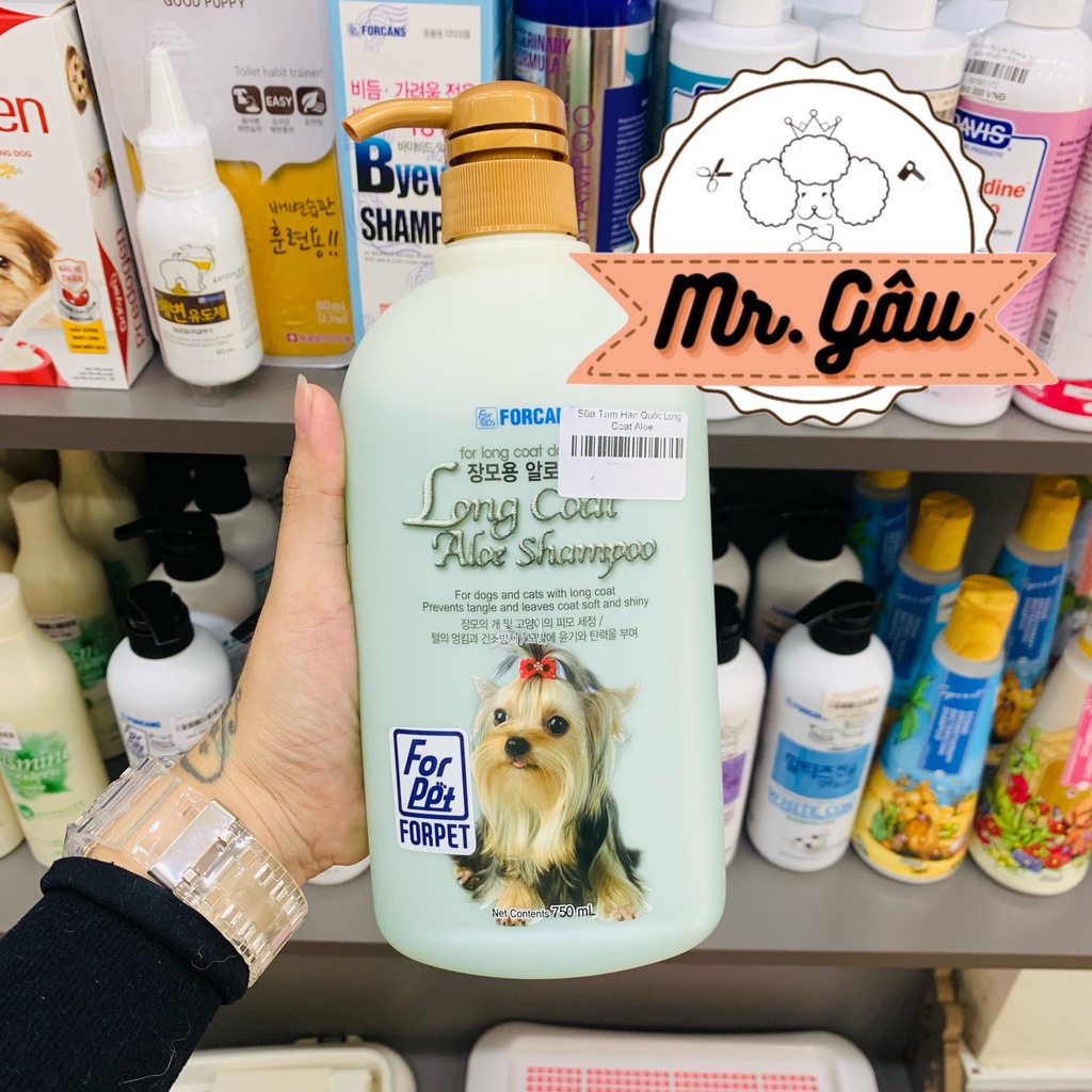 Sữa Tắm Short Coat Aloe Shampoo dành cho chó mèo lông ngắn - NK HÀN QUỐC