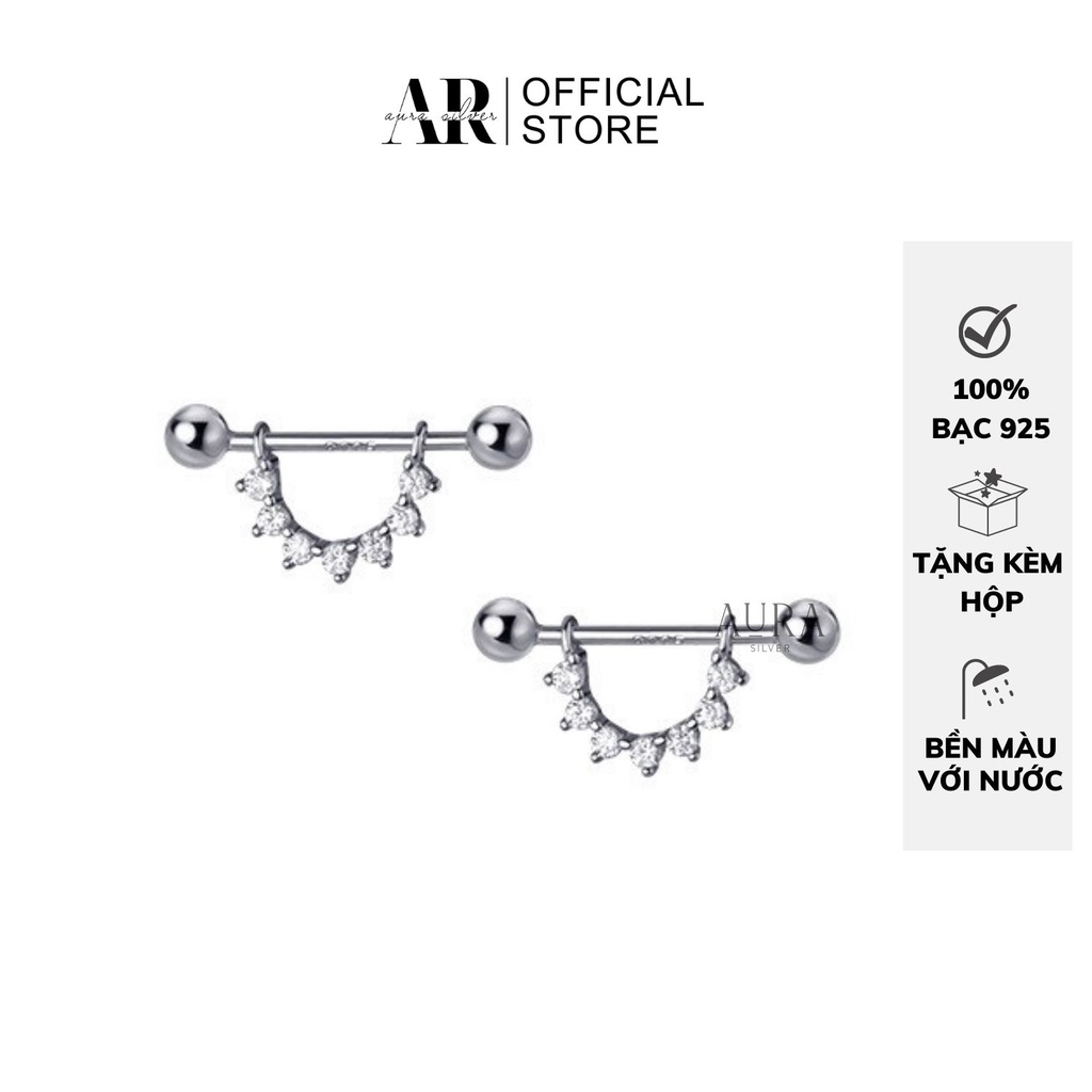 Khuyên tai bạc nữ cá tính đeo vành tai-KT48-AURASILVER