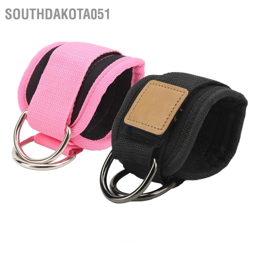 Southdakota051 Huấn luyện viên thể dục hình khóa mắt cá chân với vòng D đôi và dây đai cao su cho nam nữ