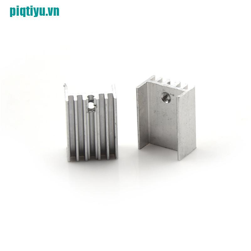 Bộ 10 Miếng Tản Nhiệt Nhôm Piyu Cho Bán Dẫn To-220 Transistor 20x15 X 10mm 0 0 0 0 0 0 0