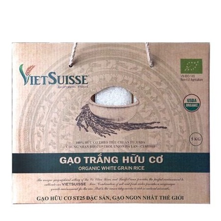 Gạo trắng hữu cơ VietSuisse 5kg