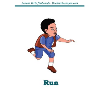 Bộ thẻ học Động từ tiếng Anh cho trẻ- Set 35 thẻ  Flashcard with 70 Action Verbs