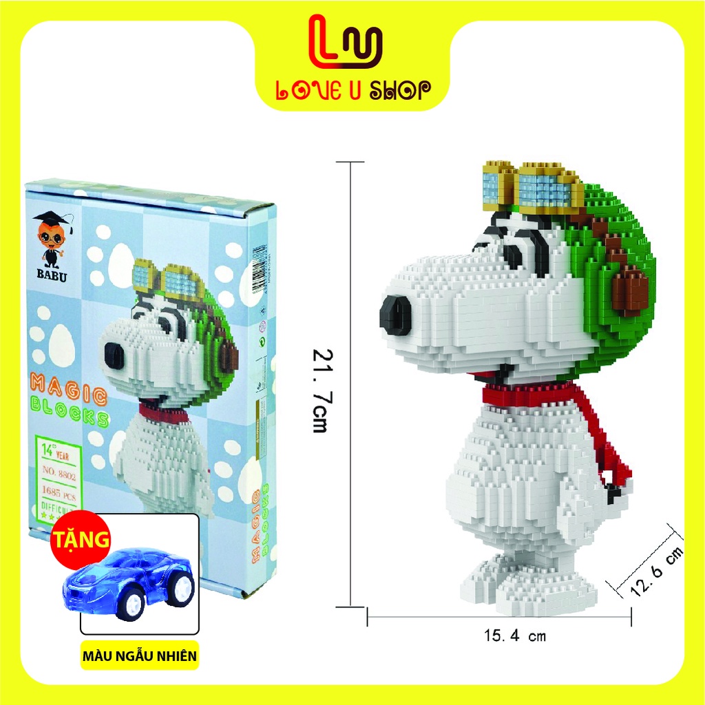 Đồ chơi  lắp ráp,  chó cứu hộ  cao 22cm.