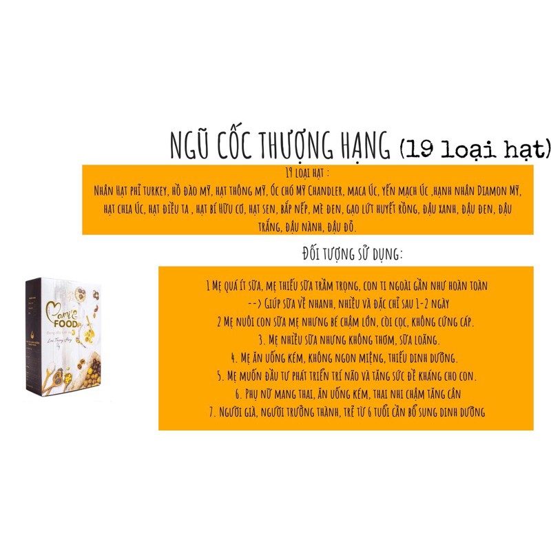 Ngũ cốc lợi sữa, ngũ cốc bà bầu Organic siêu nhiều hạt cao cấp Mamis Food