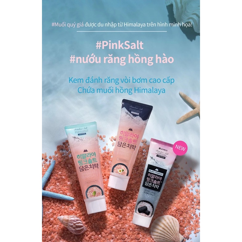 Kem Đánh Răng Bamboo Salt Hương Hoa Bạc Hà Sáng Răng Himalaya Pink Salt Toothpaste - Brightening Floral 100g