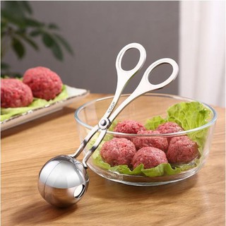 Kẹp Dụng Cụ Làm Thịt Viên, Chả Viên, Xíu Mại Bằng INox Tròn Đẹp Mắt Cho Gia Đình