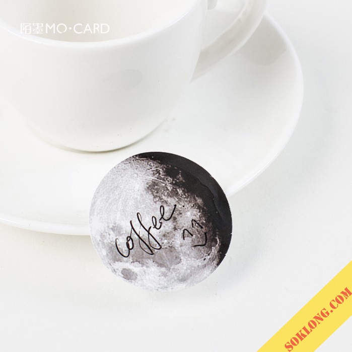 Bộ Sticker hình dán mặt trăng - Nhãn dán trang trí sổ, bưu thiệp, cốc đa năng Tuệ Minh