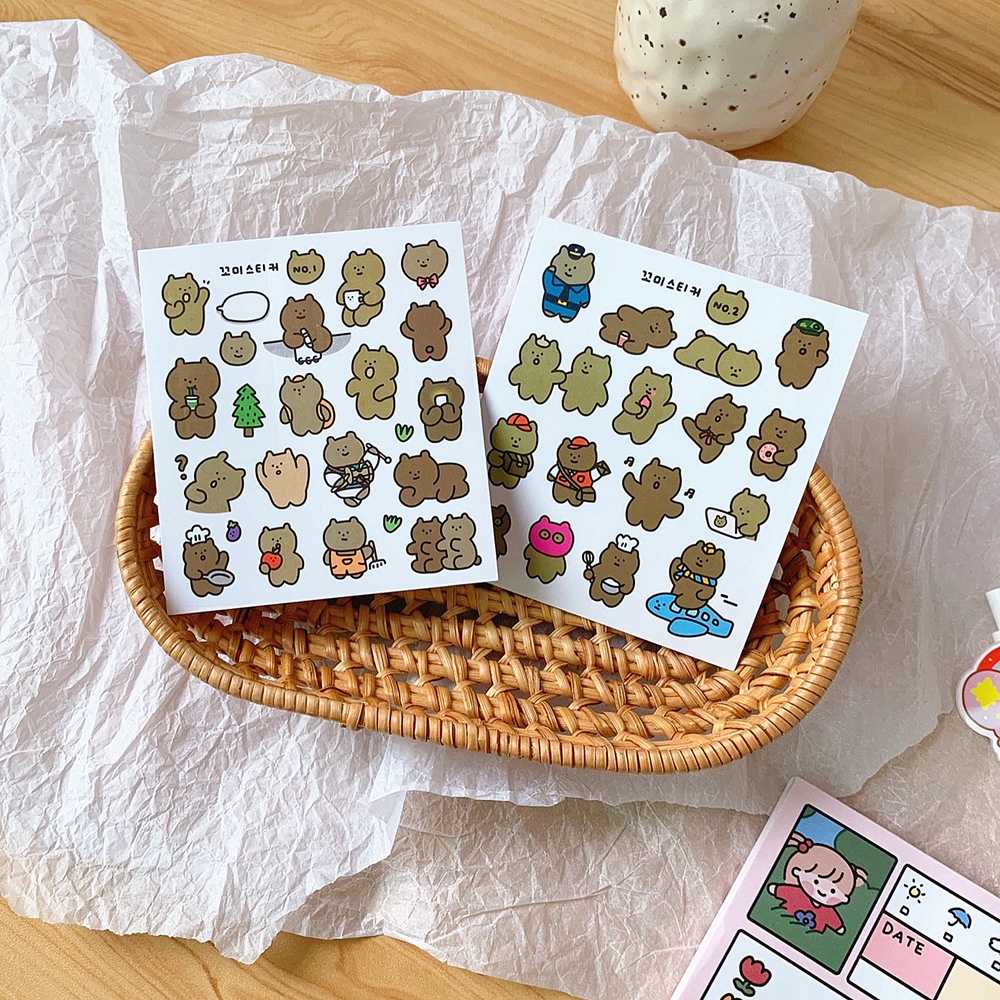 Sticker miếng dán cute chống nước siêu đáng yêu, hình dán mũ bảo hiểm, laptop, điện thoại, vali