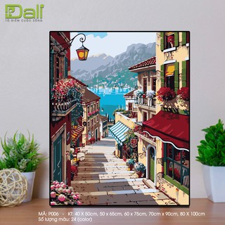 Tranh tô màu sô hóa Alpha - Tranh Phong Cảnh Phố PH006