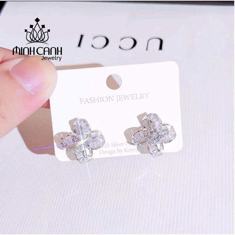 Bông Tai Bạc Chong Chóng Đá Minh Canh Jewelry