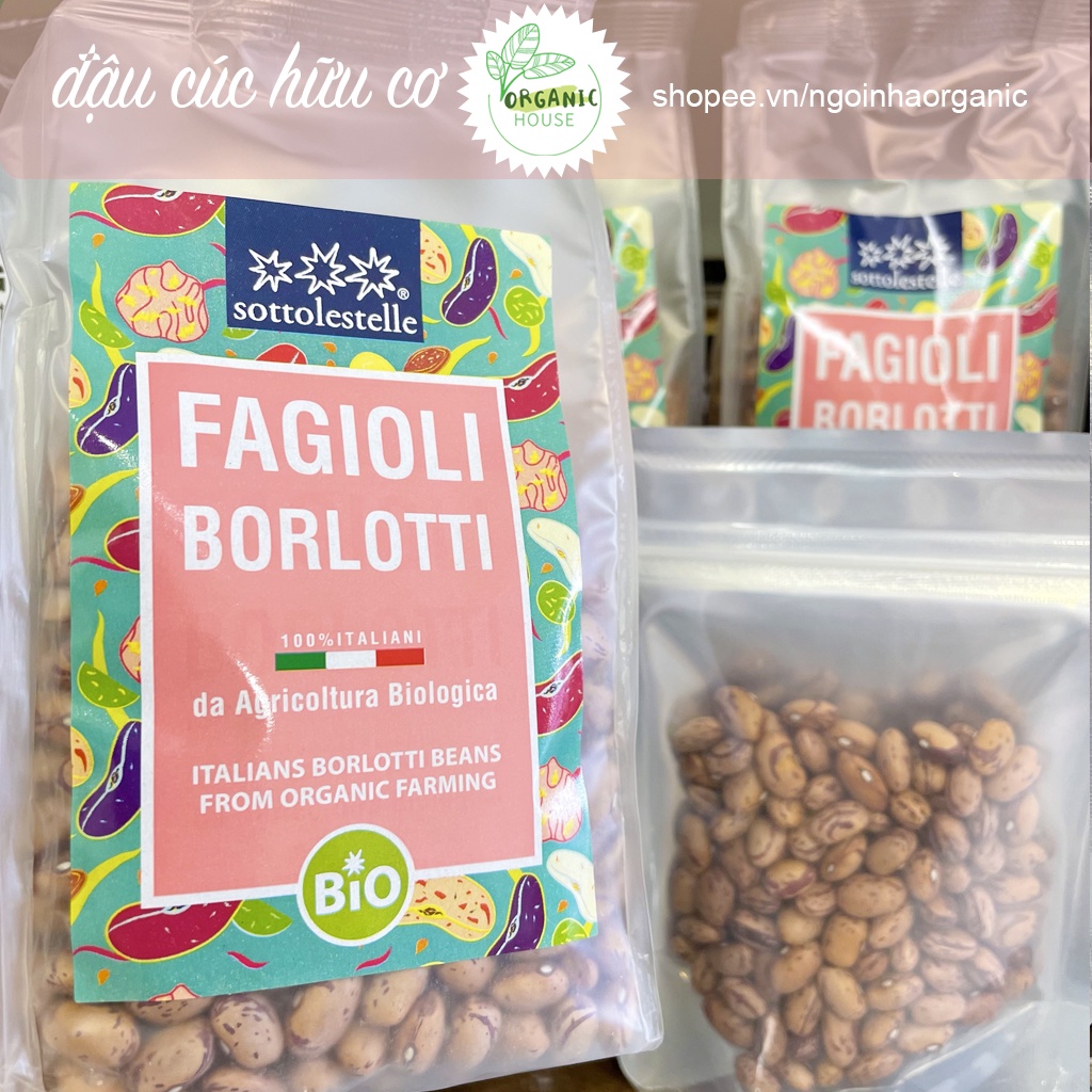 Đậu cúc (Pinto) Ý hữu cơ Sottolestelle Organic Italian Borlotti Beans