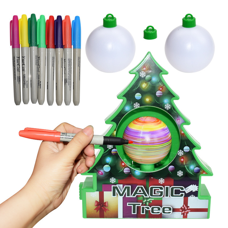 Cây thông noel vẽ diy thần kỳ chạy điện graffiti | BigBuy360 - bigbuy360.vn